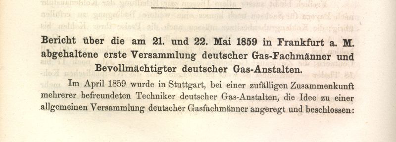 Gründungsbericht im Journal für Gasbeleuchtung, 1859